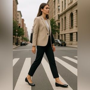 Nine West Black Patent Flats Vegan Women’s Shoes Size 9 NWB